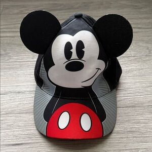 Disney Black Mickey Ear Hat with Red Accents